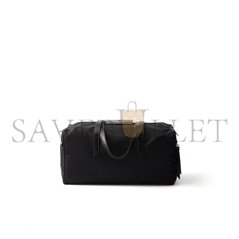 PRADA LARGE RE-NYLON TOP-HANDLE BAG WITH PADLOCK 1BB135 (40*21*20cm)